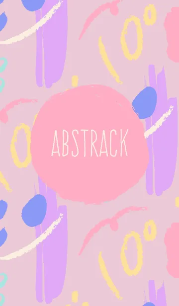 [LINE着せ替え] Abstrack Pastel (Purple Pink)の画像1
