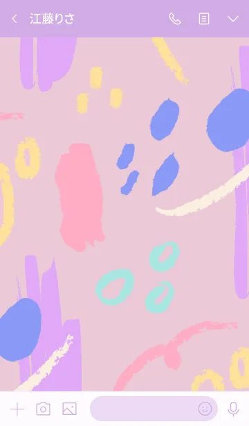 [LINE着せ替え] Abstrack Pastel (Purple Pink)の画像3