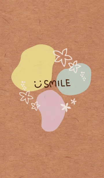 [LINE着せ替え] 有機的な丸と花 カラフル4の画像1