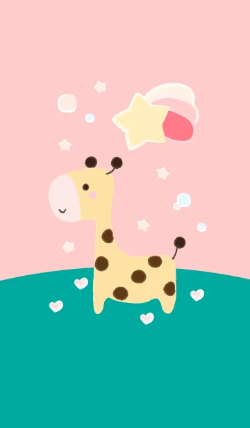 [LINE着せ替え] Cute giraffe (Crayon version) 11の画像1