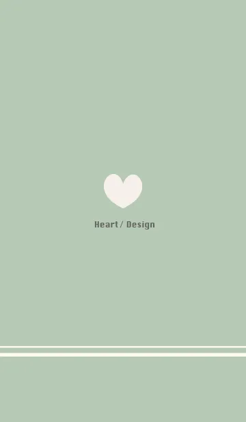 [LINE着せ替え] Heart / Design - moss green-の画像1