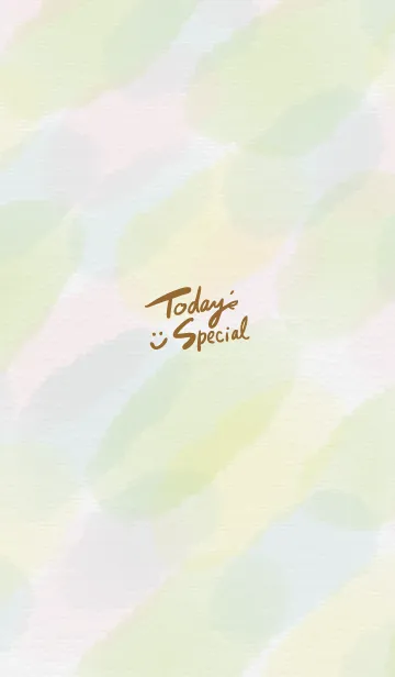 [LINE着せ替え] 水彩滲み緑黄色10の画像1