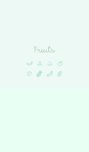 [LINE着せ替え] Fruits mint greenの画像1