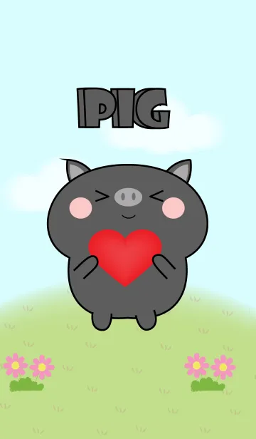 [LINE着せ替え] My Cute Black Pig Theme (jp)の画像1