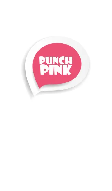 [LINE着せ替え] Punch Pink Button In White (jp)の画像1