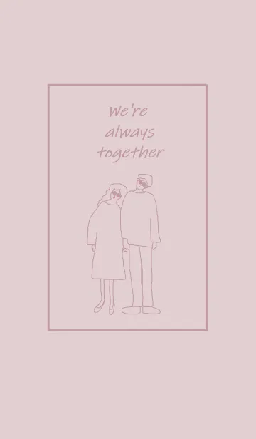 [LINE着せ替え] We're always together / dusty purpleの画像1