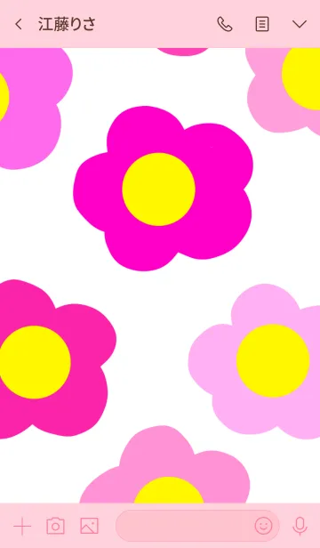 [LINE着せ替え] ピンクのお花がいっぱいの画像3