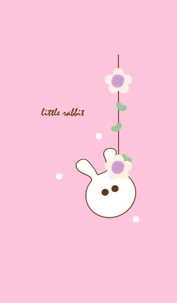 [LINE着せ替え] little rabbit with little flower 24の画像1