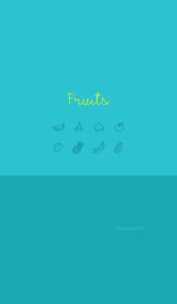 [LINE着せ替え] Fruits turquoise blueの画像1