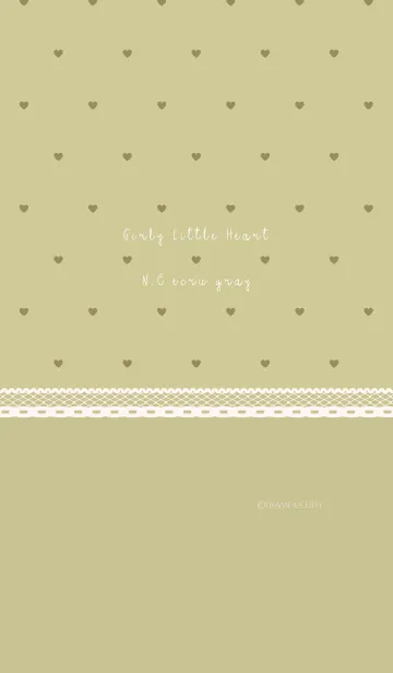 [LINE着せ替え] Girly Little Heart N.C ecru grayの画像1