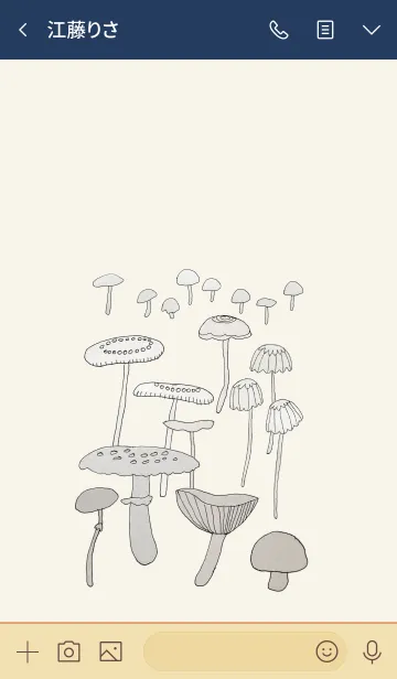 [LINE着せ替え] Mushroom きのこの着せかえ。線画の画像3