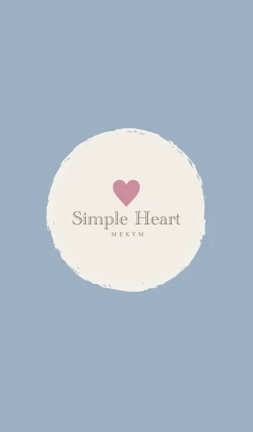 [LINE着せ替え] Simple Heart Blue -MEKYM- 9の画像1