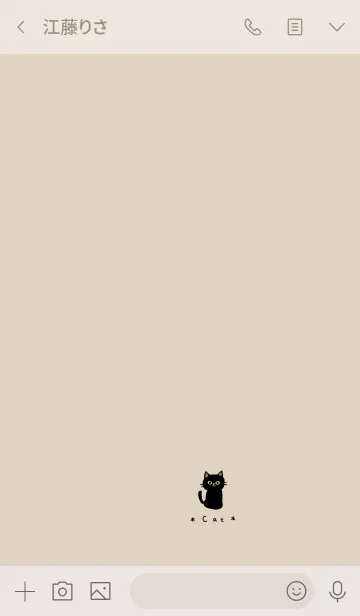 [LINE着せ替え] ベージュと可愛い黒猫。の画像3