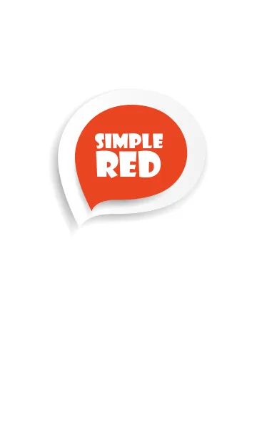 [LINE着せ替え] Red Button In White (jp)の画像1