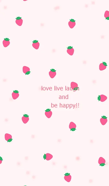 [LINE着せ替え] strawberry pattern/ dusty pinkの画像1