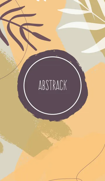 [LINE着せ替え] Abstrack Painted Ecru Brownの画像1