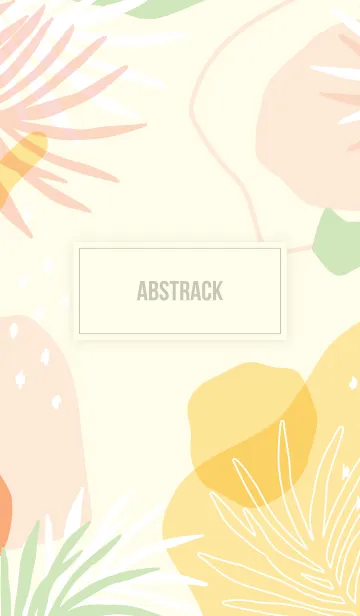 [LINE着せ替え] Abstrack Floral Ivoryの画像1