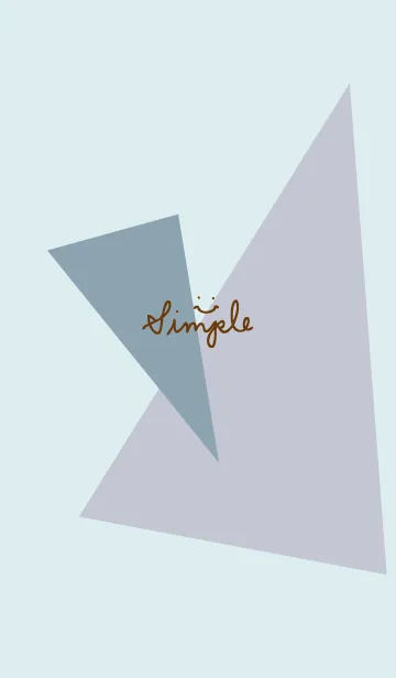 [LINE着せ替え] おしゃれ三色三角ブルー2の画像1