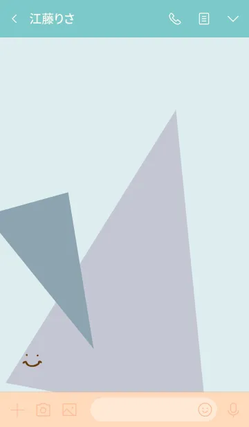 [LINE着せ替え] おしゃれ三色三角ブルー2の画像3