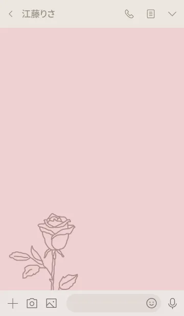 [LINE着せ替え] #flower* rose (beige pink)の画像3