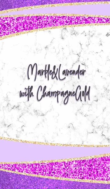 [LINE着せ替え] Marble&Lavender with ChampagneGoldの画像1