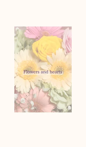 [LINE着せ替え] Flowers and hearts 17の画像1