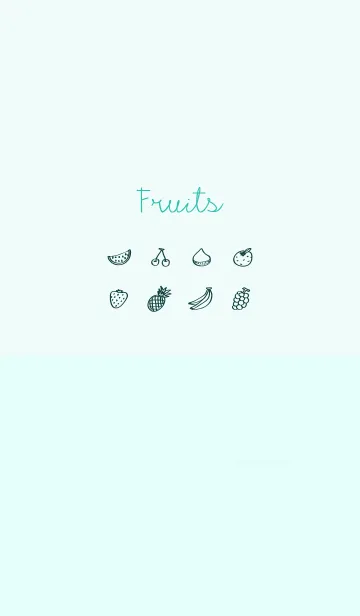 [LINE着せ替え] Fruits nile blueの画像1