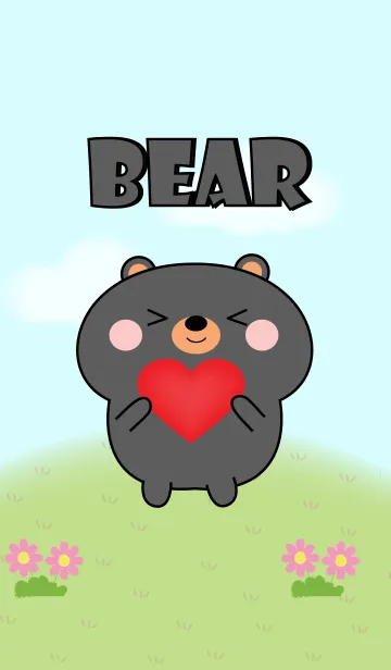 [LINE着せ替え] My Cute Black Bear Theme (jp)の画像1