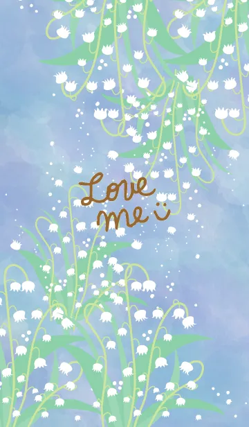 [LINE着せ替え] スズラン 青色2の画像1