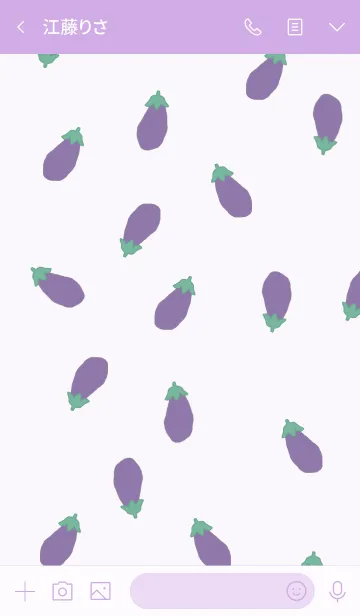 [LINE着せ替え] nasu pattern/ purple4の画像3
