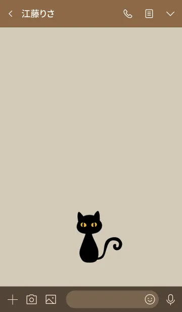 [LINE着せ替え] キュート・ブラックキャット・ワンポイントの画像3