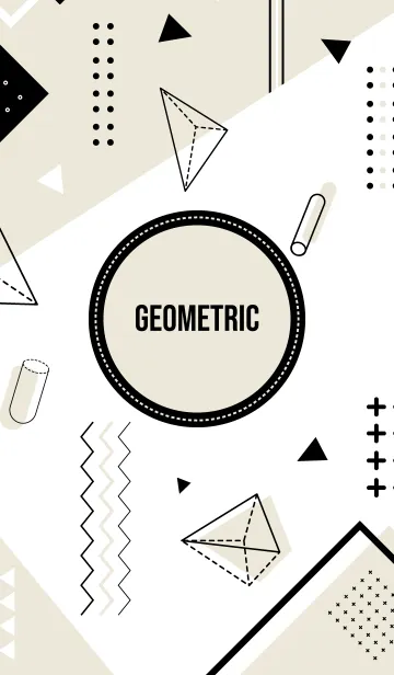 [LINE着せ替え] Geometric White Promenadeの画像1