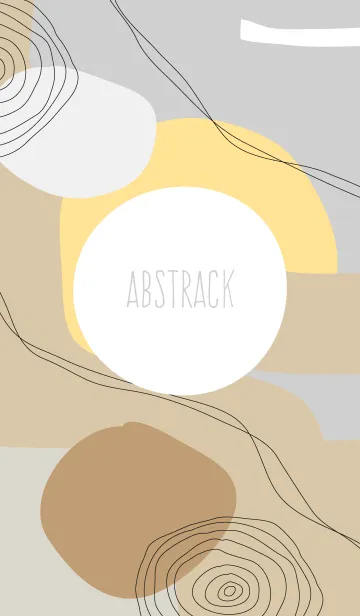 [LINE着せ替え] Abstrack Hand Drawn Light Greyの画像1