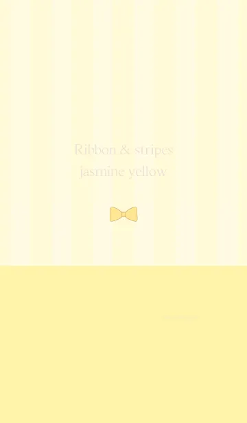 [LINE着せ替え] Ribbon & stipes jasmine yellowの画像1