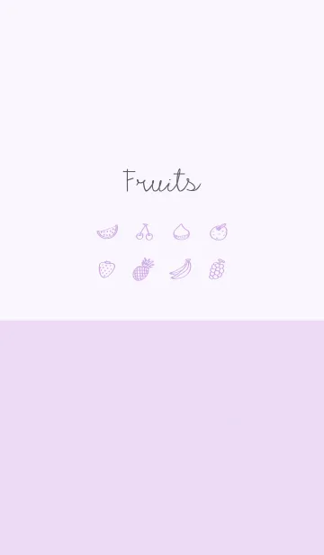 [LINE着せ替え] Fruits lavender purpleの画像1