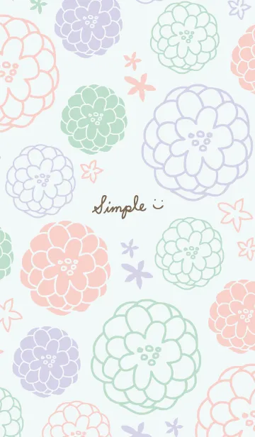 [LINE着せ替え] 手書き お花 ほんわかの画像1