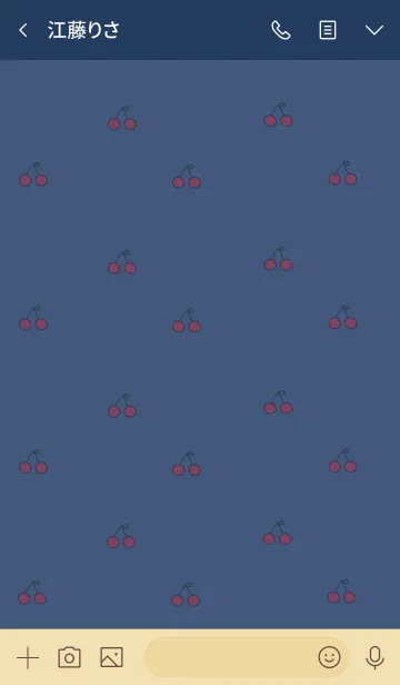 [LINE着せ替え] くすみブルーとさくらんぼ。の画像3