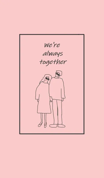 [LINE着せ替え] We're always together / black pinkの画像1