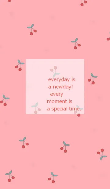 [LINE着せ替え] cherry pattern / red2の画像1