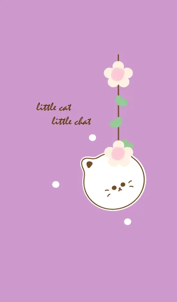 [LINE着せ替え] little cat with little flower 27の画像1