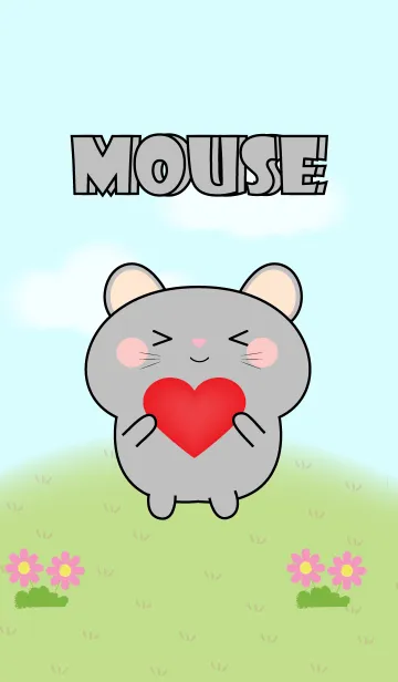 [LINE着せ替え] My Cute Grey Mouse Theme (jp)の画像1