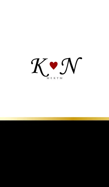 [LINE着せ替え] Initial K&N -LOVE- イニシャルの画像1