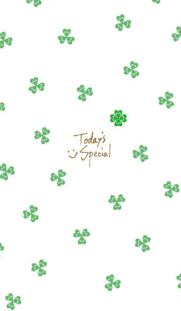 [LINE着せ替え] 幸運のクローバースマイル 白3の画像1