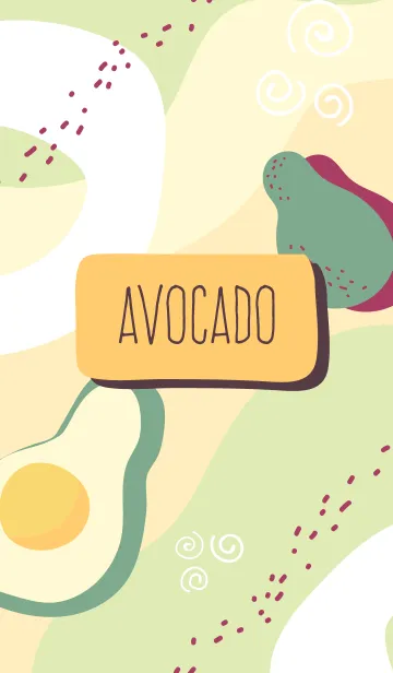 [LINE着せ替え] Abstrack Hand Drawn Avocadoの画像1