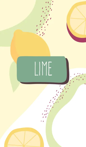 [LINE着せ替え] Abstrack Hand Drawn Limeの画像1