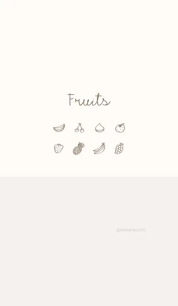 [LINE着せ替え] Fruits pink beigeの画像1