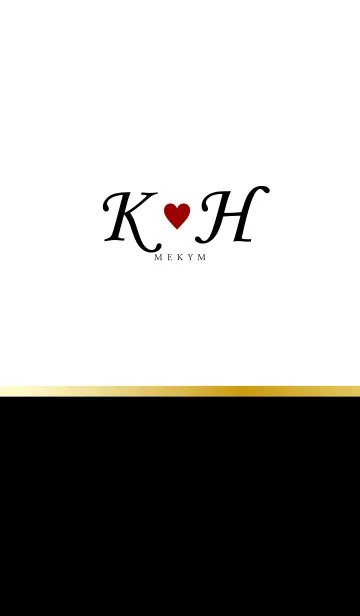 [LINE着せ替え] Initial K&H -LOVE- イニシャルの画像1