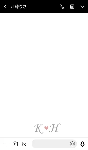 [LINE着せ替え] Initial K&H -LOVE- イニシャルの画像3