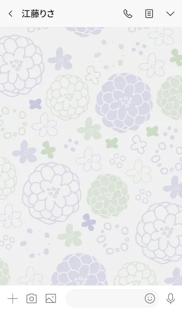 [LINE着せ替え] 大人お花模様6の画像3