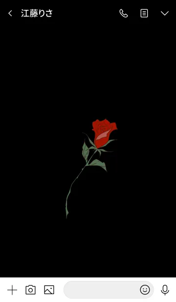 [LINE着せ替え] シンプルなバラ♪ダークレッドの画像3